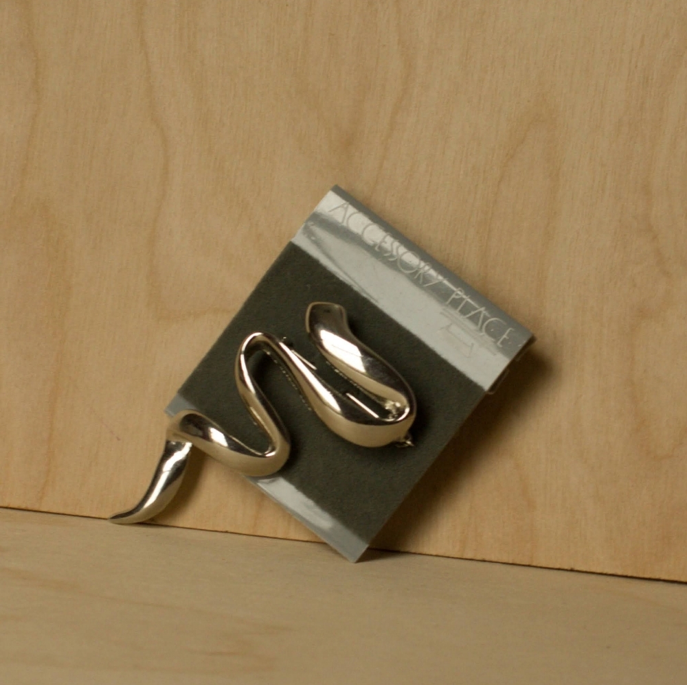 ♡Bundle Price♡ Snake Squiggle Silver Brooch New